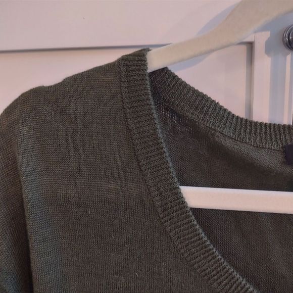 J.Crew Linen 3/4 Sleeve Pom Pom Trim Sweater Bundle - Picture 3 of 15